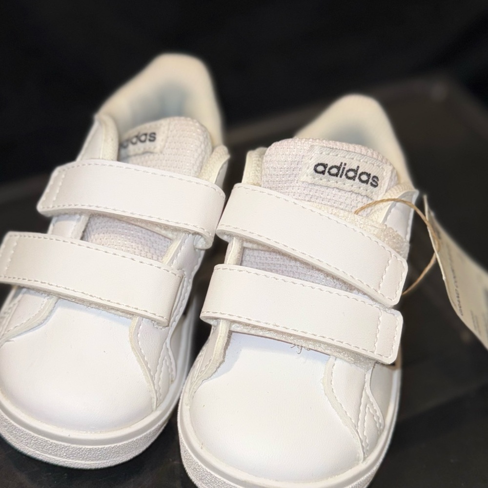Adidas baby White Black Velcro Strap Sneakers - Picture 12 of 12